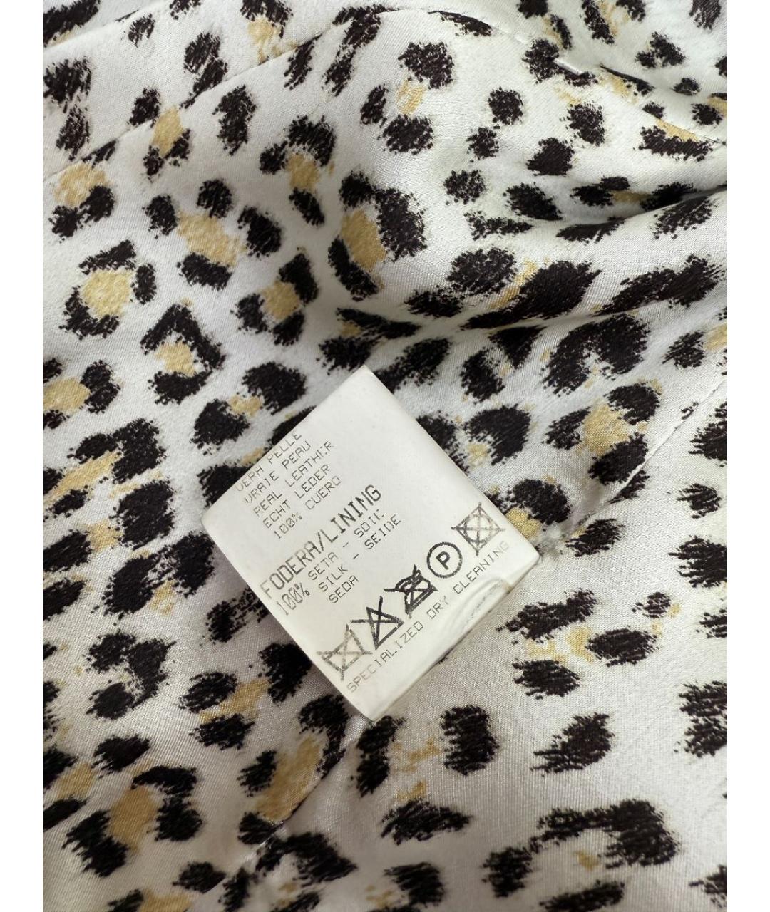 ROBERTO CAVALLI Серая кожаная куртка, фото 5