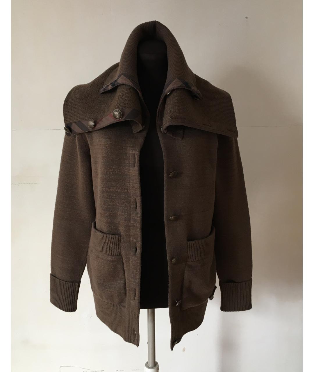 BURBERRY Коричневый шерстяной кардиган, фото 9