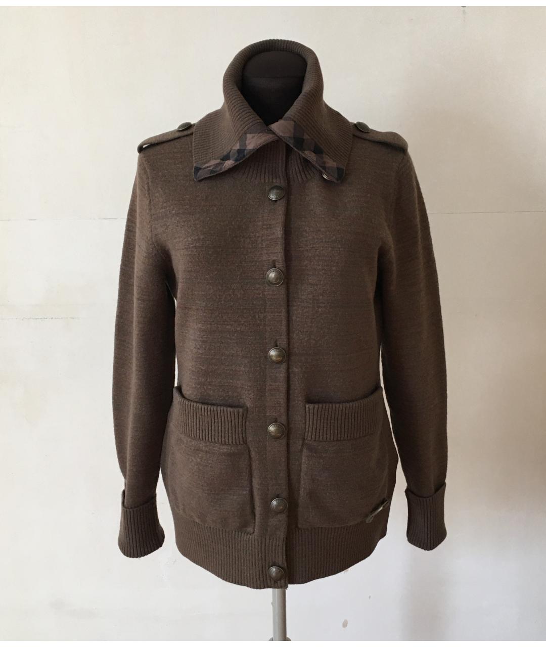BURBERRY Коричневый шерстяной кардиган, фото 10