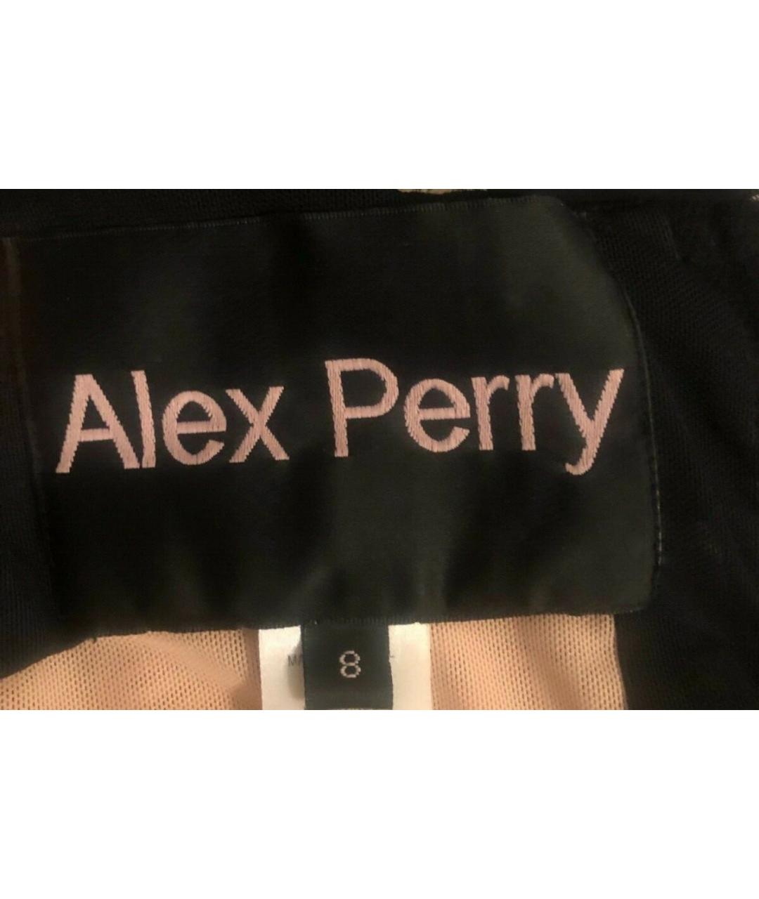 ALEX PERRY Черное ацетатное вечернее платье, фото 5