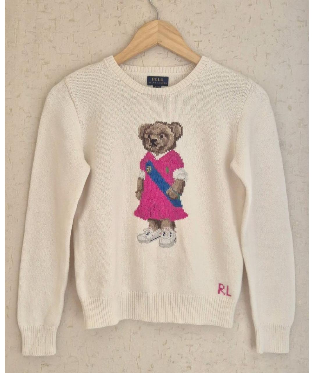 POLO RALPH LAUREN Белый хлопковый джемпер / свитер, фото 9