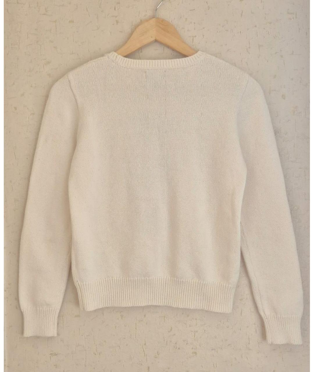POLO RALPH LAUREN Белый хлопковый джемпер / свитер, фото 2