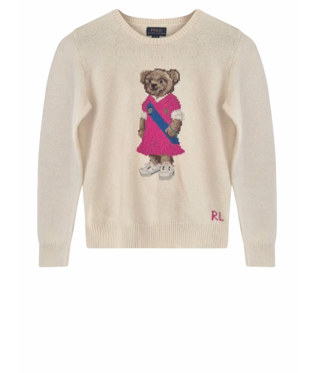 POLO RALPH LAUREN Белый хлопковый джемпер / свитер, фото 1