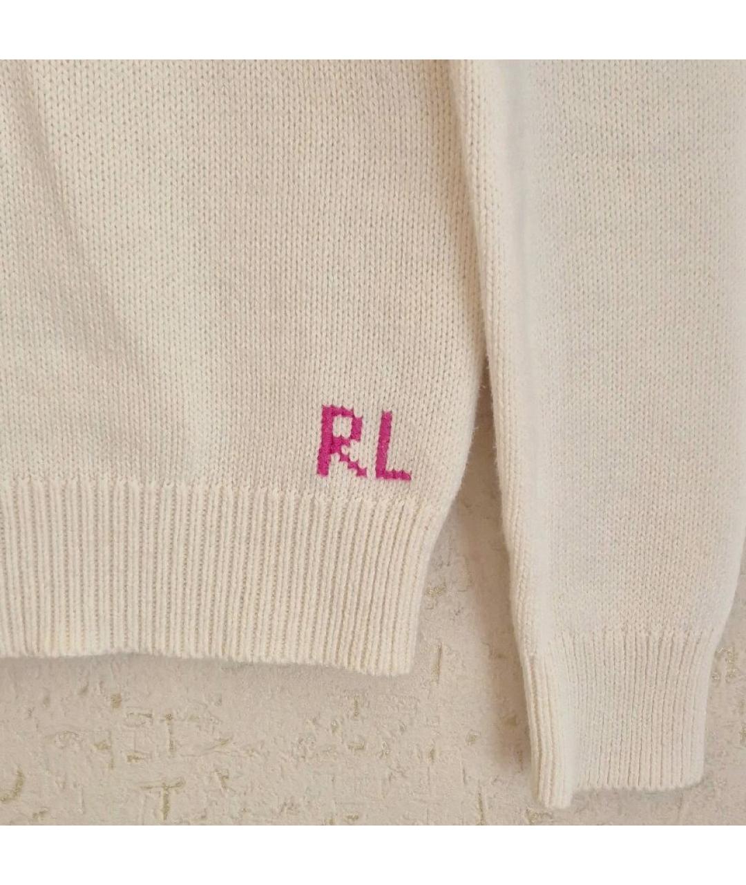 POLO RALPH LAUREN Белый хлопковый джемпер / свитер, фото 6