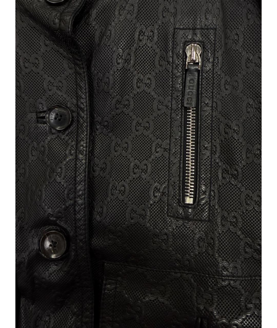 GUCCI Черная кожаная куртка, фото 7