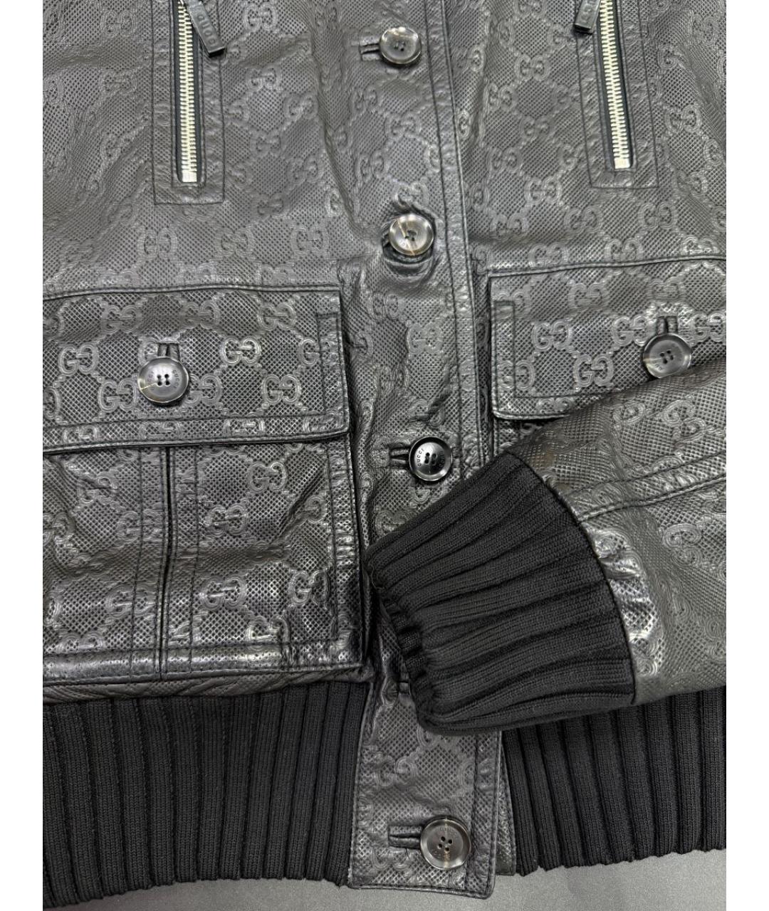 GUCCI Черная кожаная куртка, фото 6