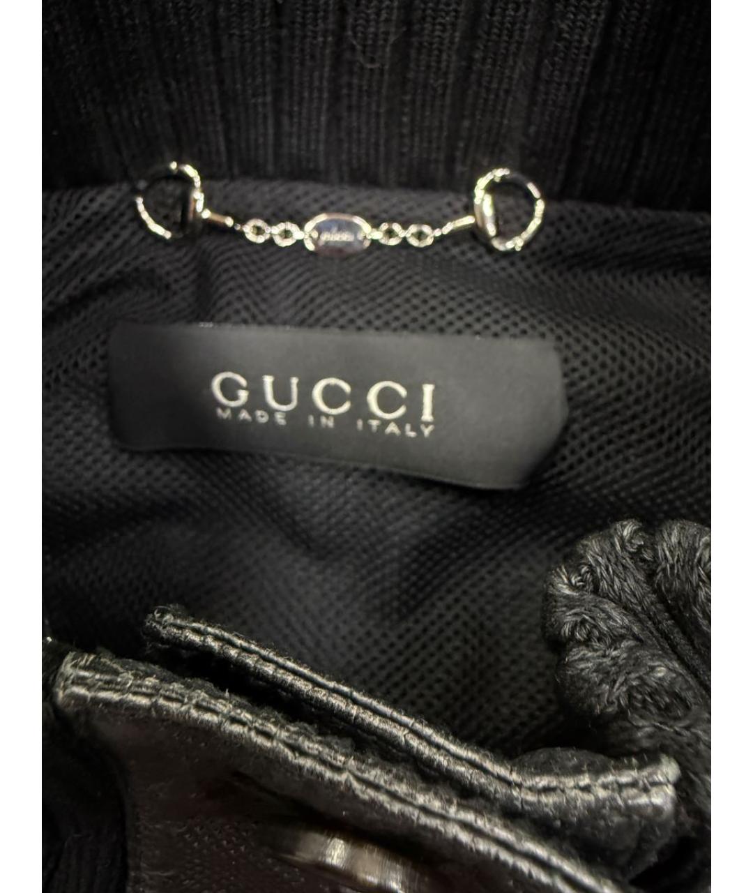 GUCCI Черная кожаная куртка, фото 3