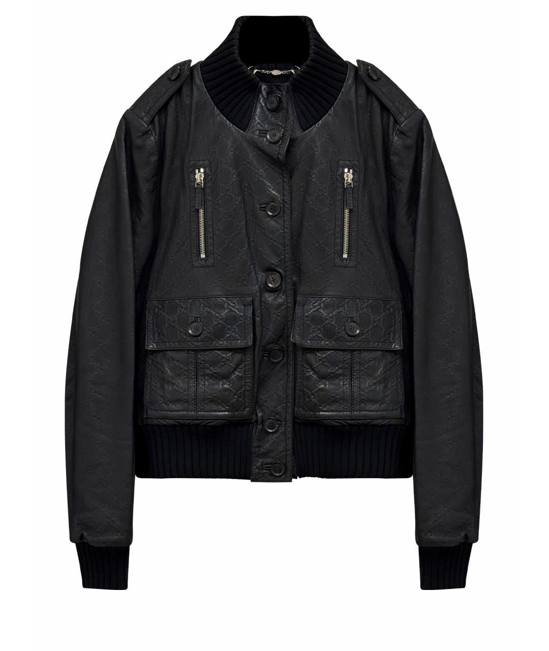 GUCCI Черная кожаная куртка, фото 1