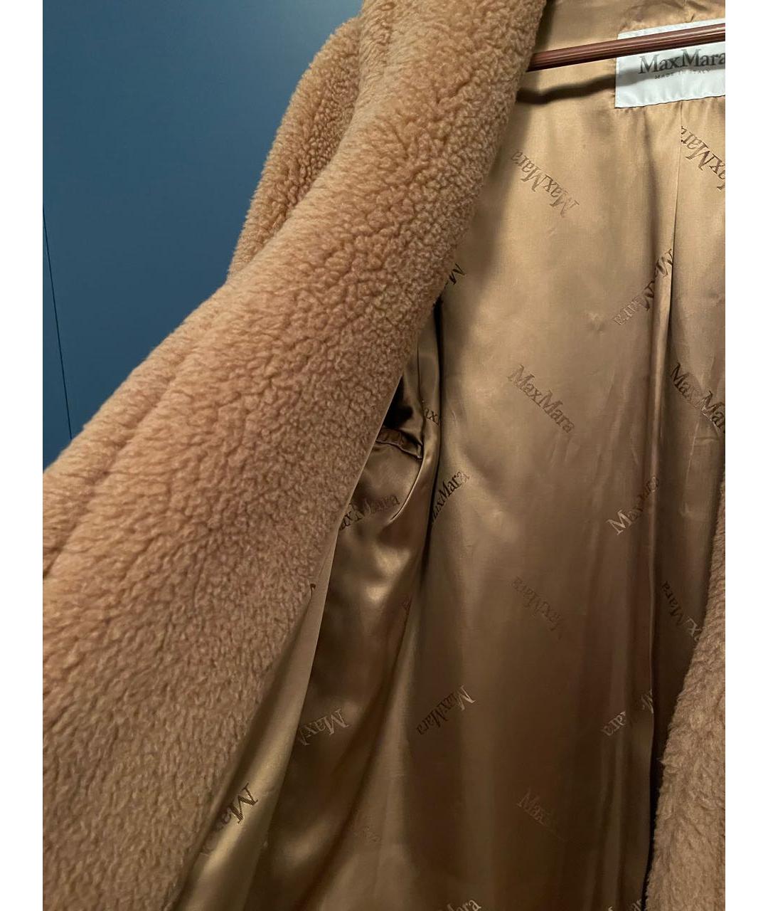 'S MAX MARA Коричневая шерстяная шуба, фото 4