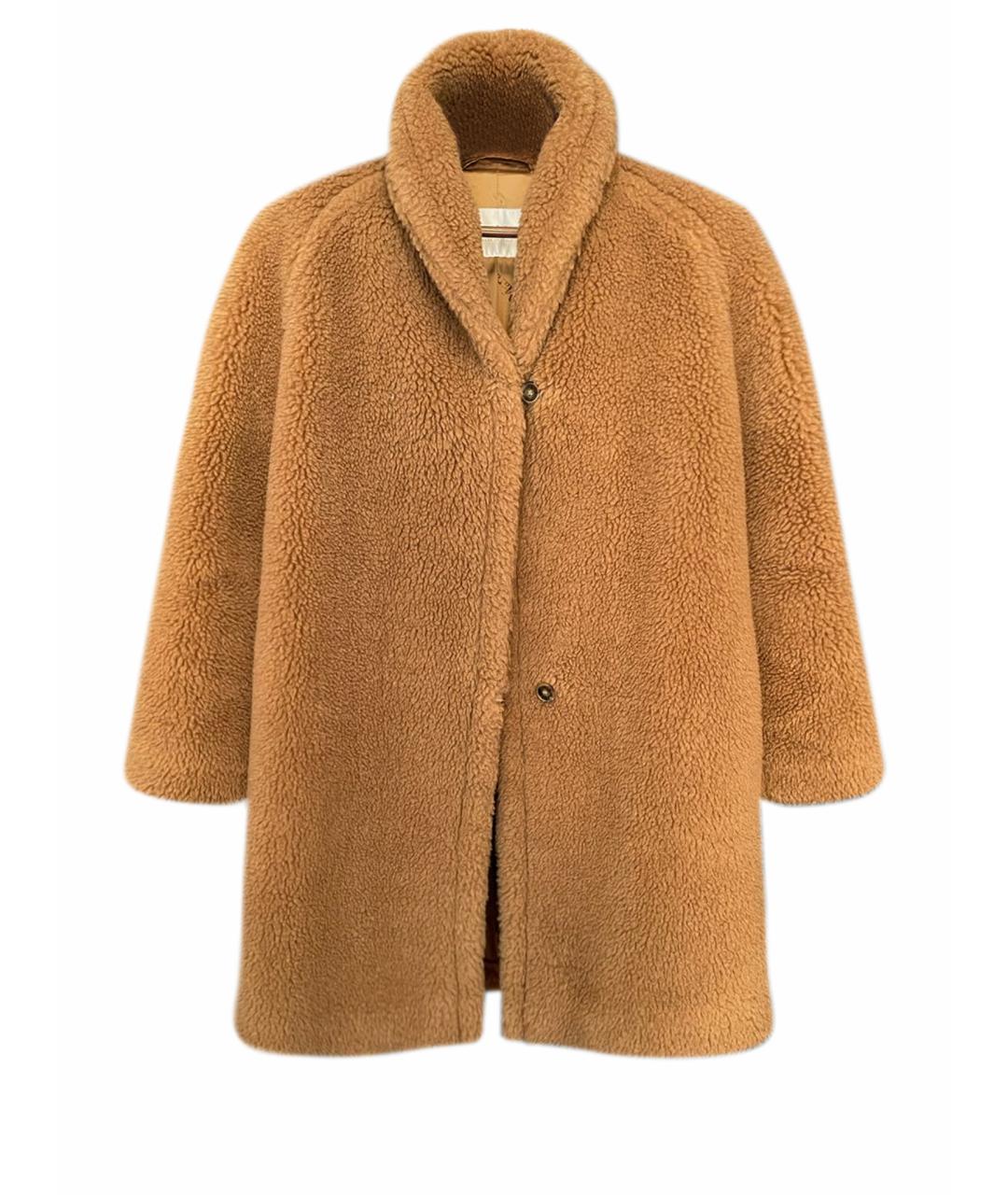 'S MAX MARA Коричневая шерстяная шуба, фото 1