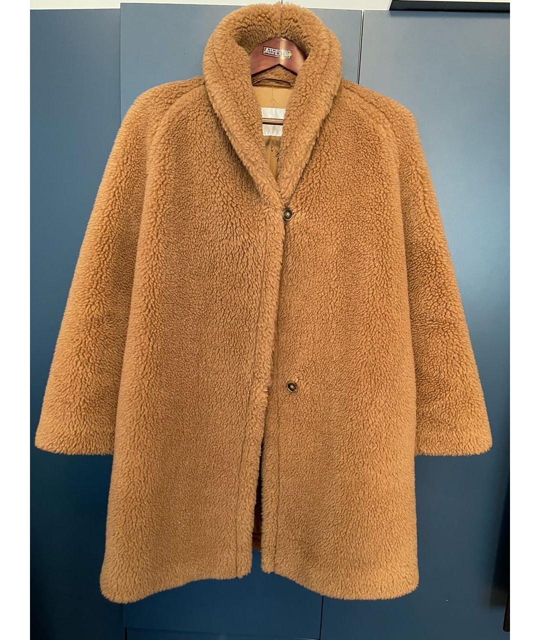 'S MAX MARA Коричневая шерстяная шуба, фото 7
