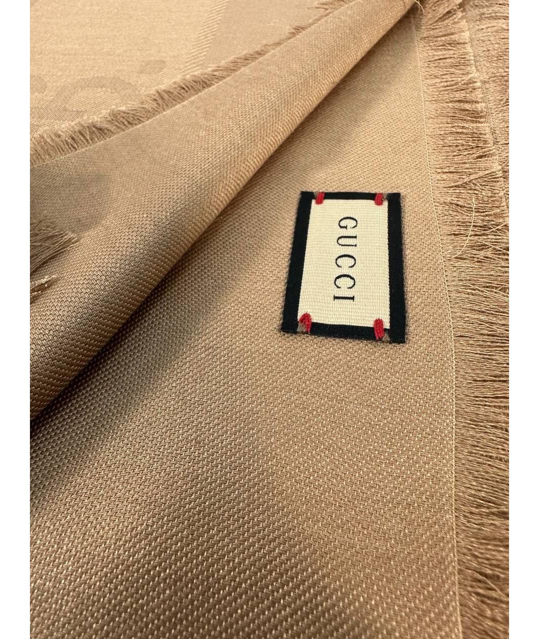 GUCCI Коричневый платок, фото 3