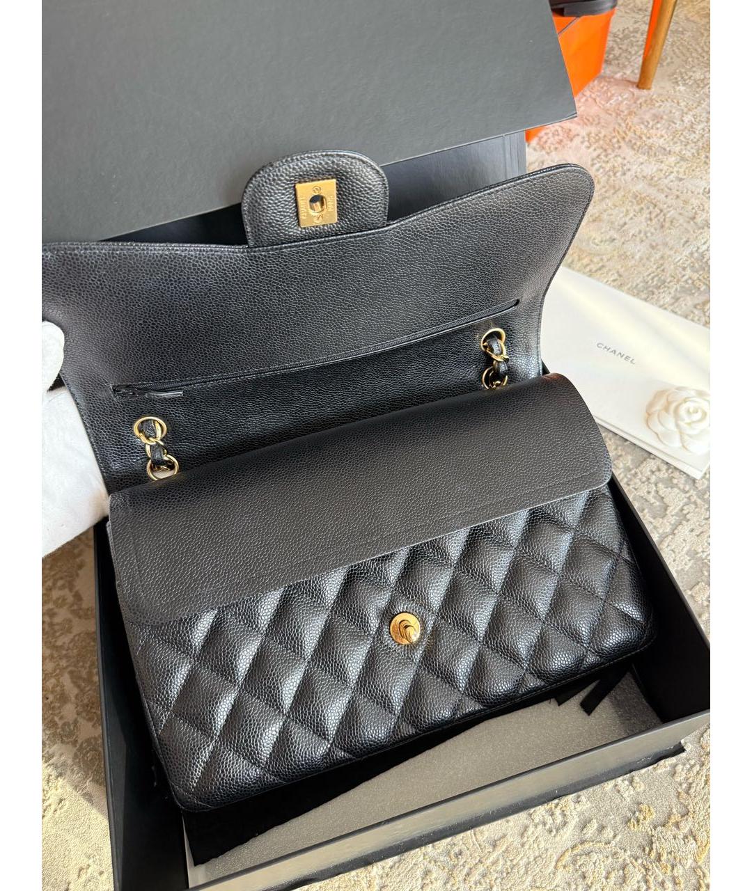 CHANEL Черная кожаная сумка через плечо, фото 4