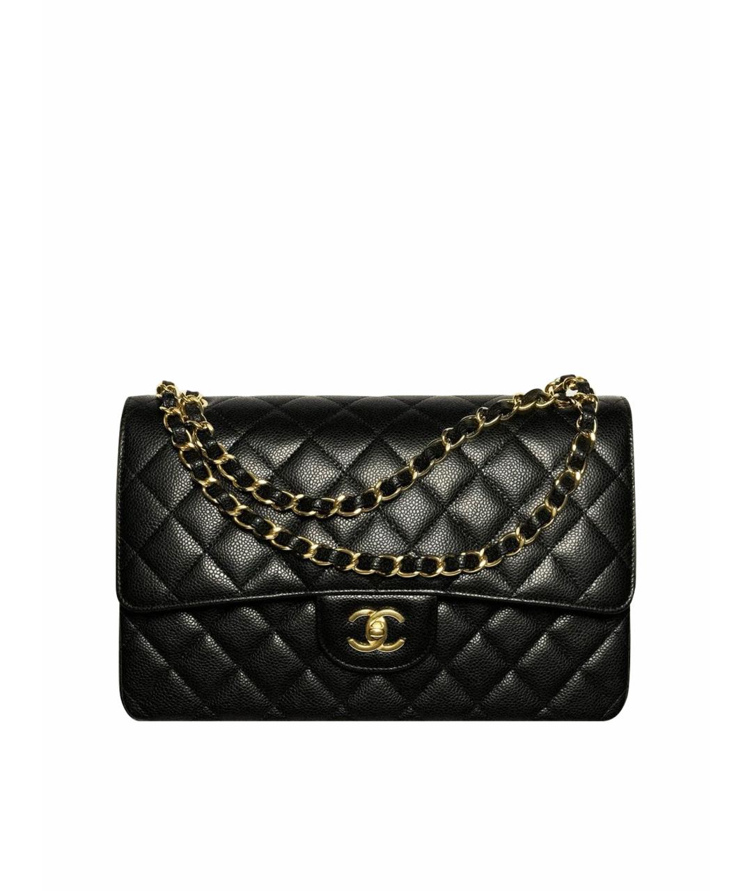 CHANEL Черная кожаная сумка через плечо, фото 1