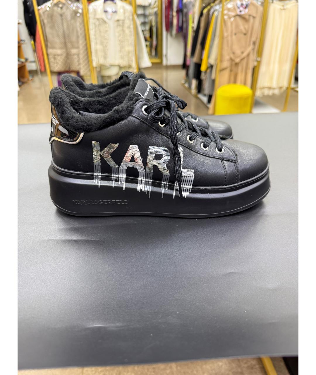 KARL LAGERFELD Черные кроссовки, фото 10