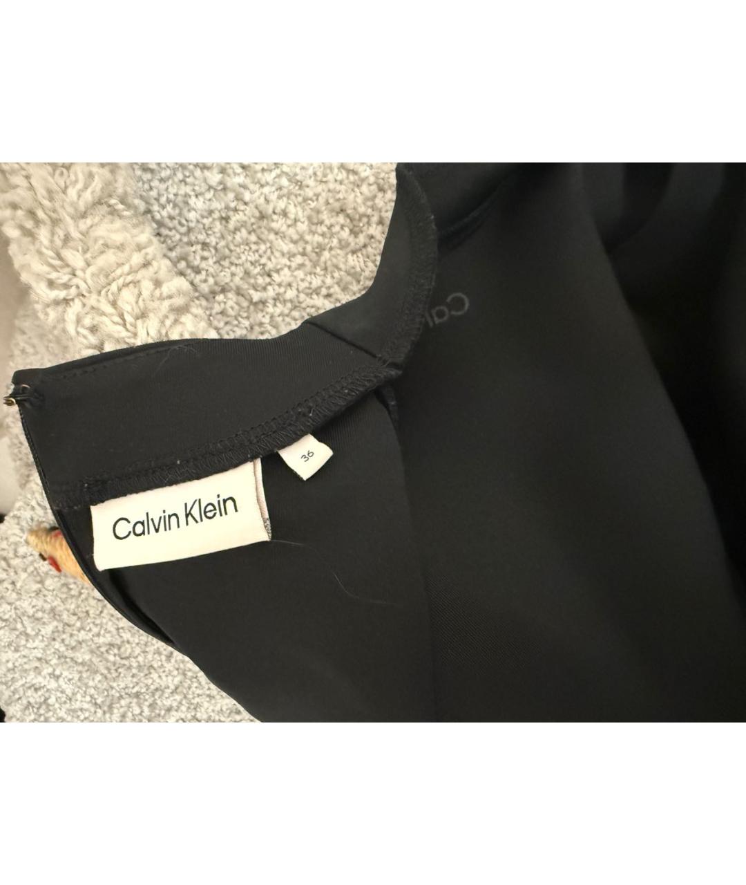 CALVIN KLEIN Черное повседневное платье, фото 8
