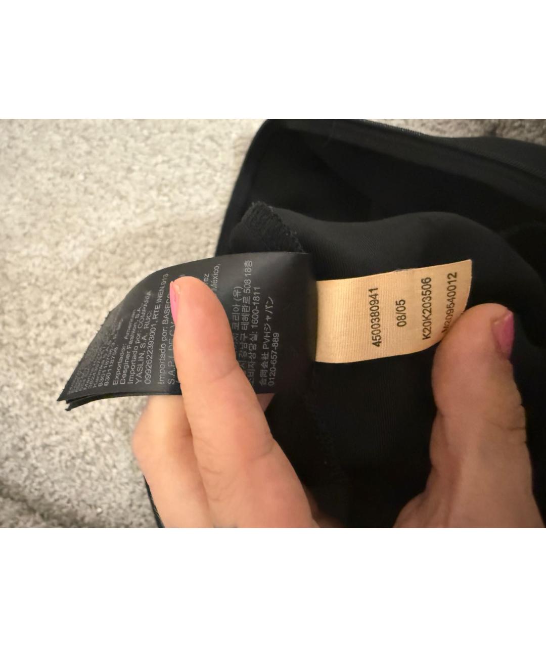 CALVIN KLEIN Черное повседневное платье, фото 7