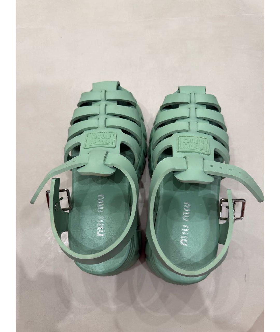 MIU MIU Резиновые босоножки, фото 3