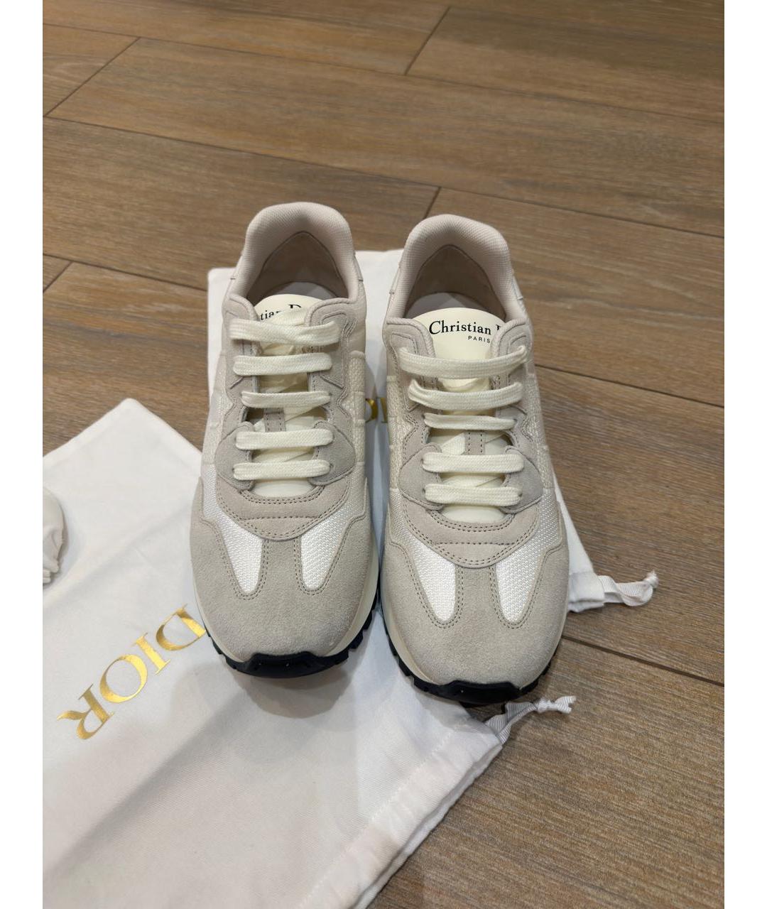 CHRISTIAN DIOR Белые текстильные кроссовки, фото 2