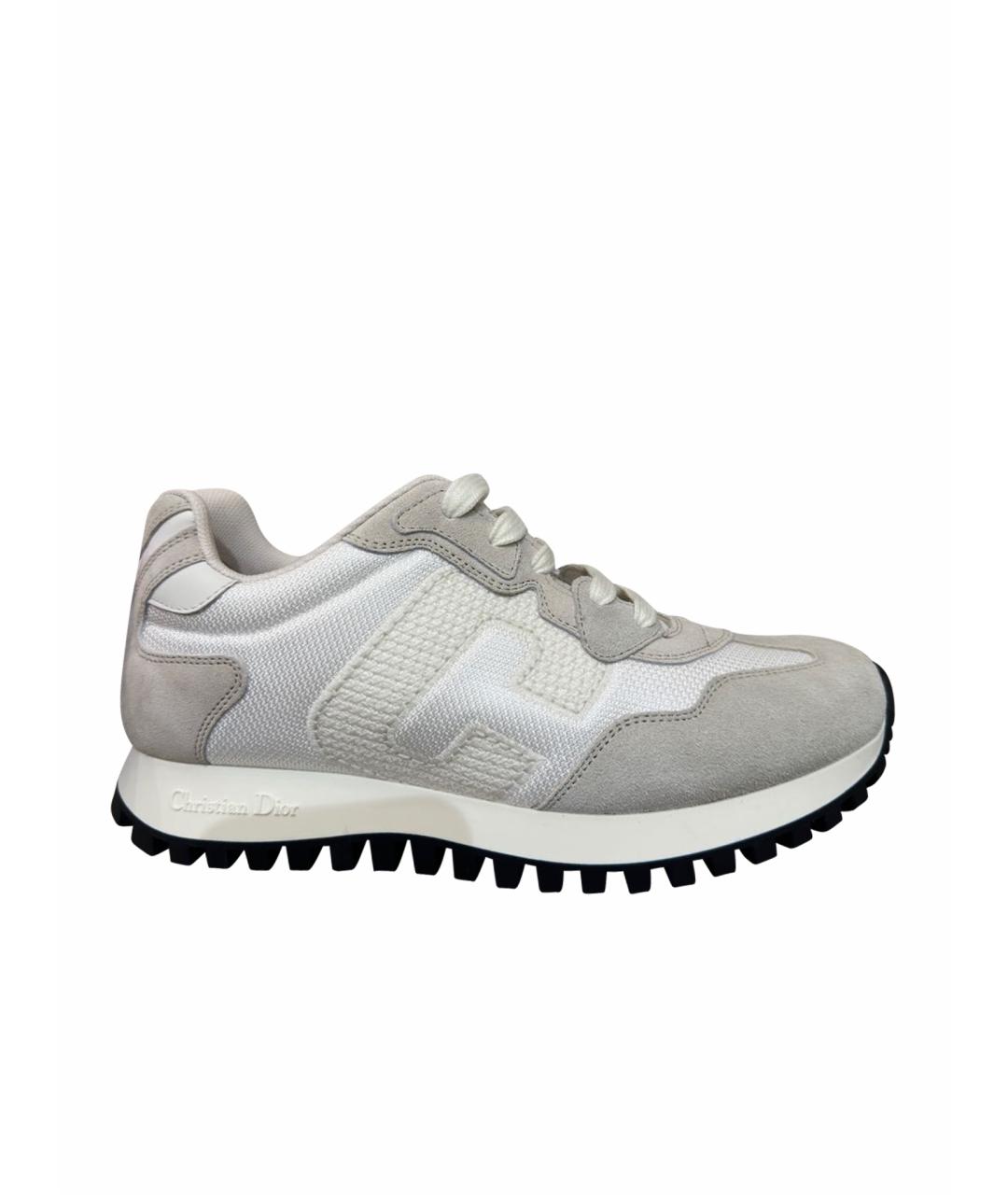 CHRISTIAN DIOR Белые текстильные кроссовки, фото 1