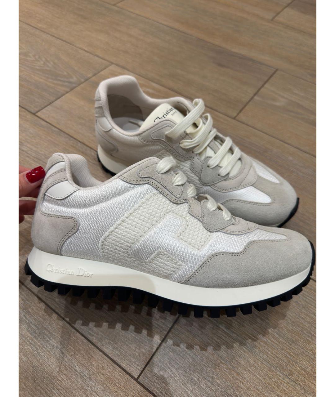 CHRISTIAN DIOR Белые текстильные кроссовки, фото 5