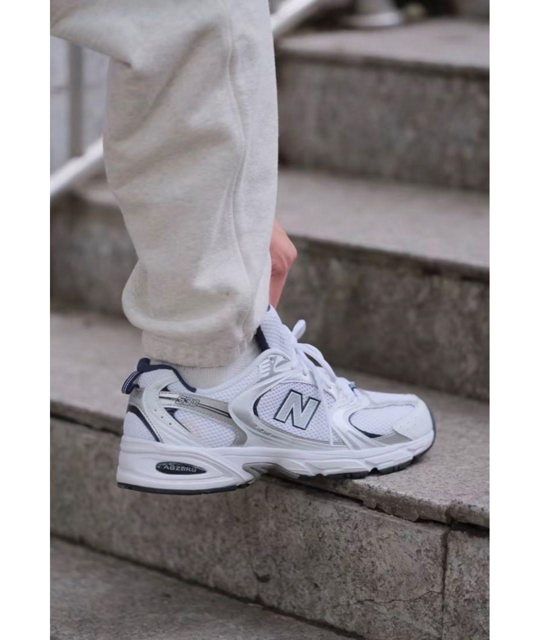 NEW BALANCE Серые текстильные низкие кроссовки / кеды, фото 6