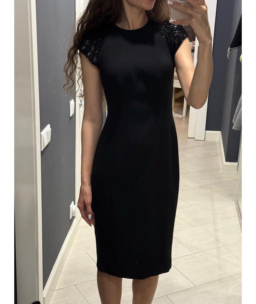 RALPH LAUREN Черное шелковое коктейльное платье, фото 9