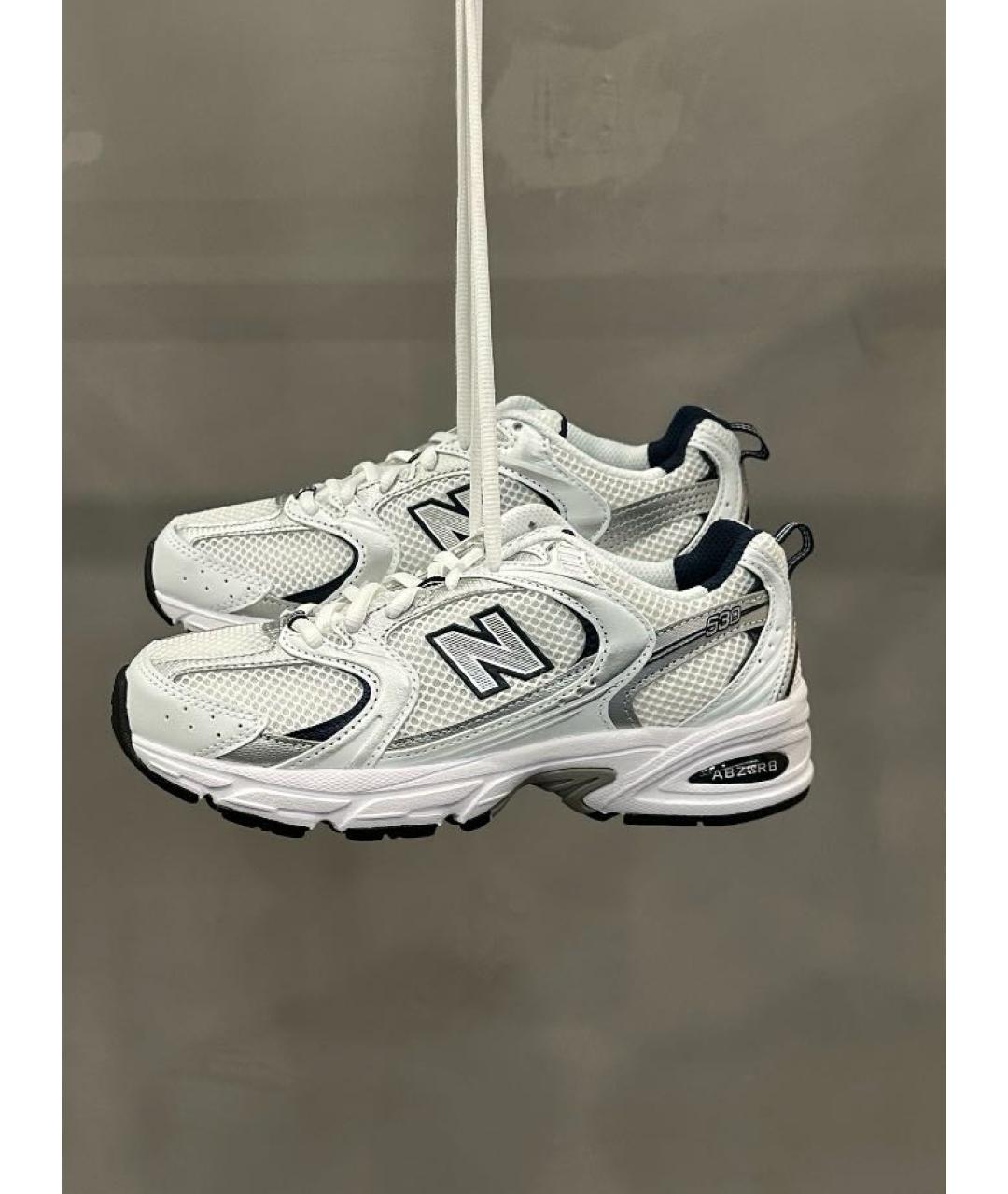 NEW BALANCE Белые текстильные кроссовки, фото 2