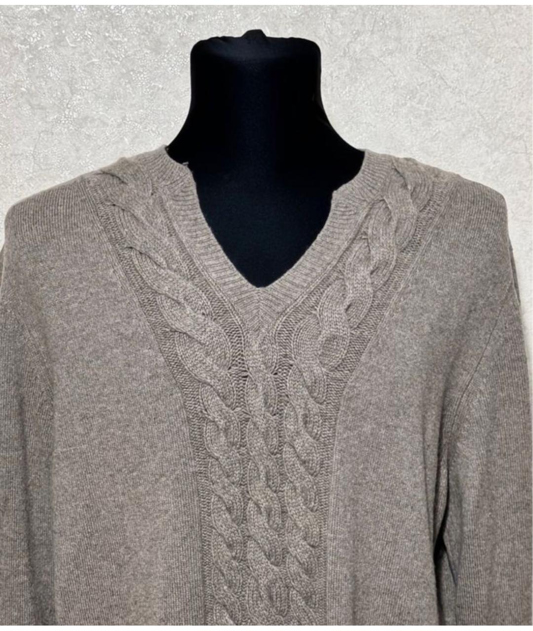 BOTTEGA VENETA Бежевый шерстяной джемпер / свитер, фото 3