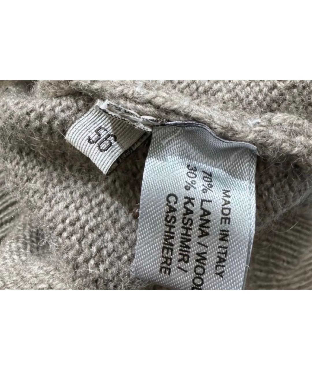 BOTTEGA VENETA Бежевый шерстяной джемпер / свитер, фото 7