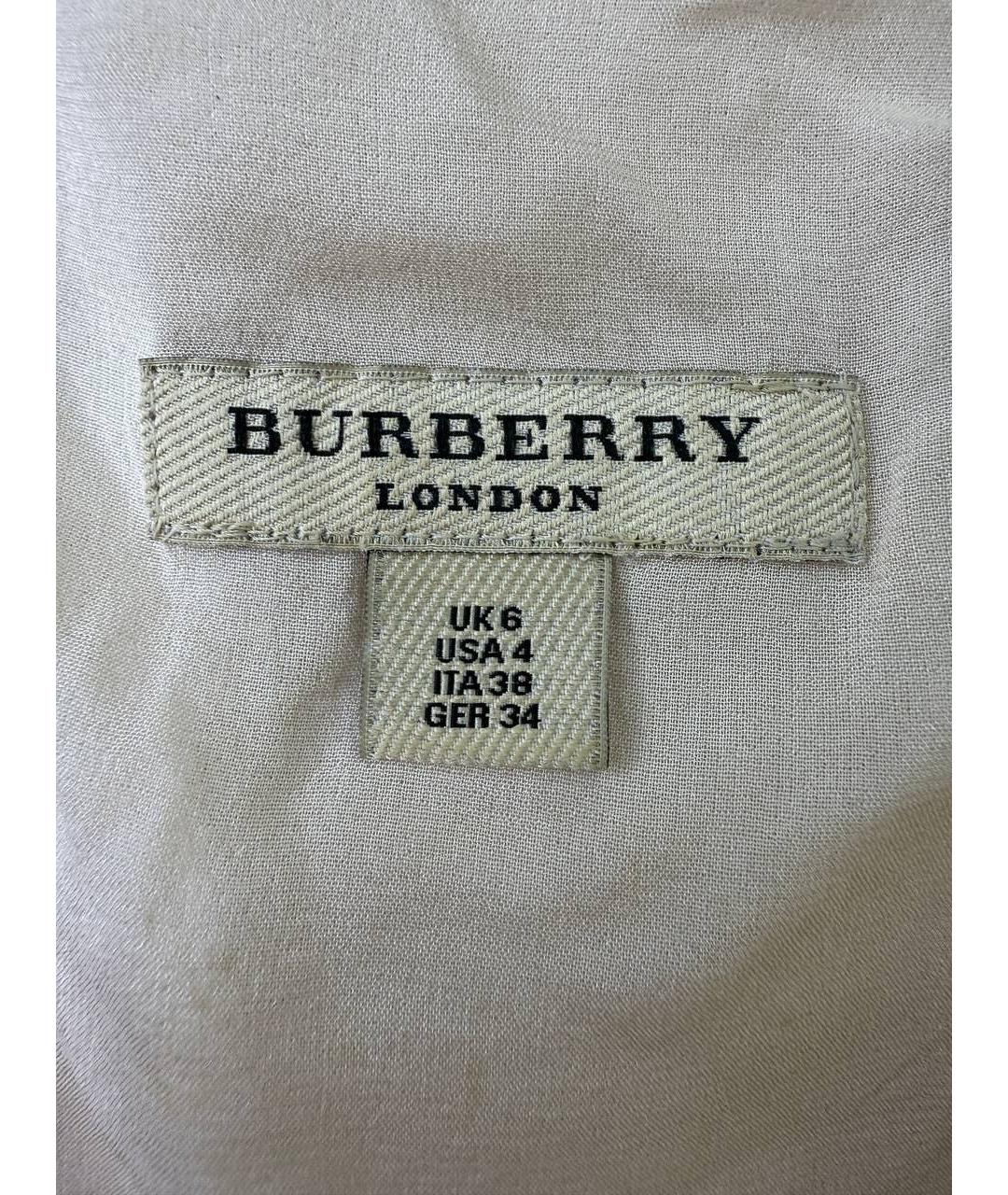 BURBERRY Бежевая шелковая блузы, фото 2