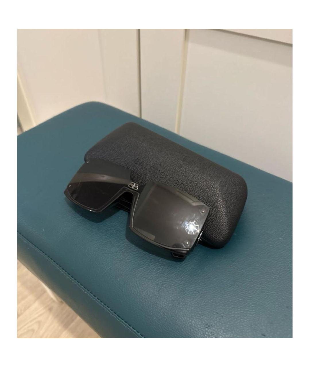 BALENCIAGA Черные пластиковые солнцезащитные очки, фото 6