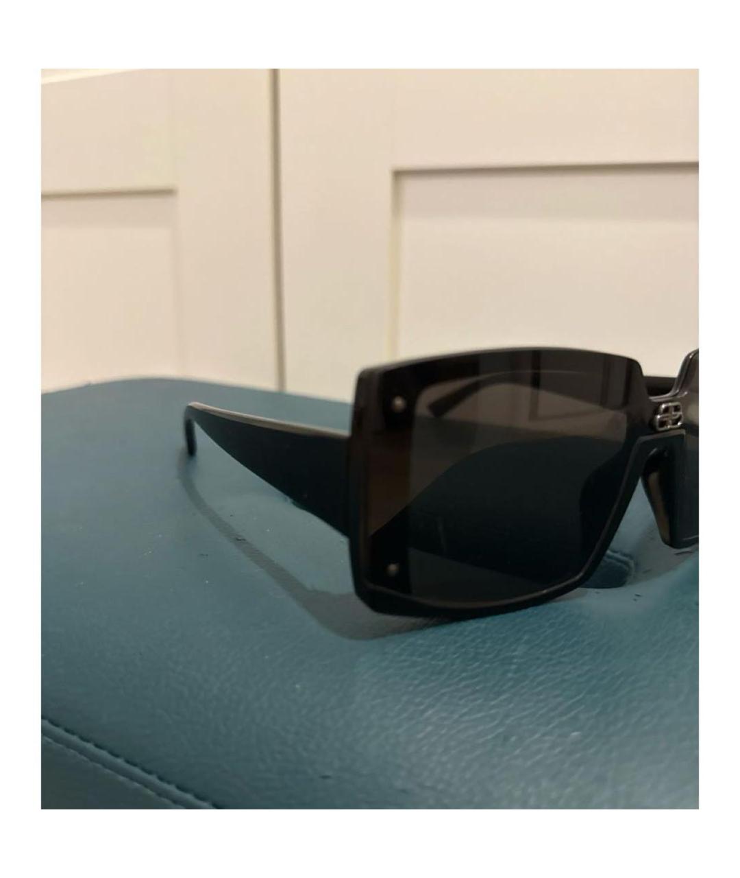 BALENCIAGA Черные пластиковые солнцезащитные очки, фото 3