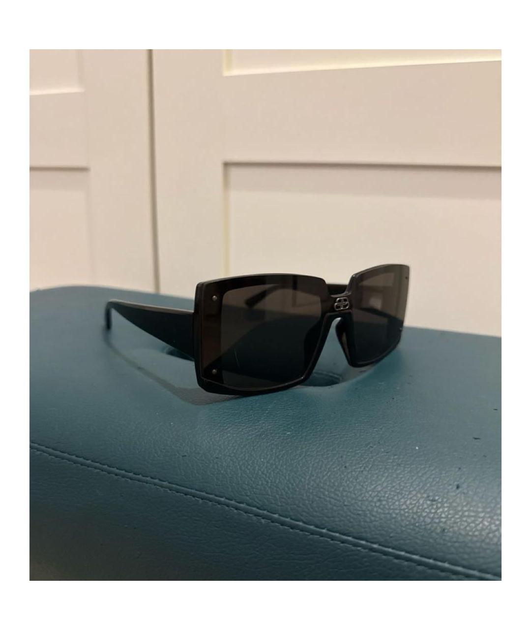 BALENCIAGA Черные пластиковые солнцезащитные очки, фото 2
