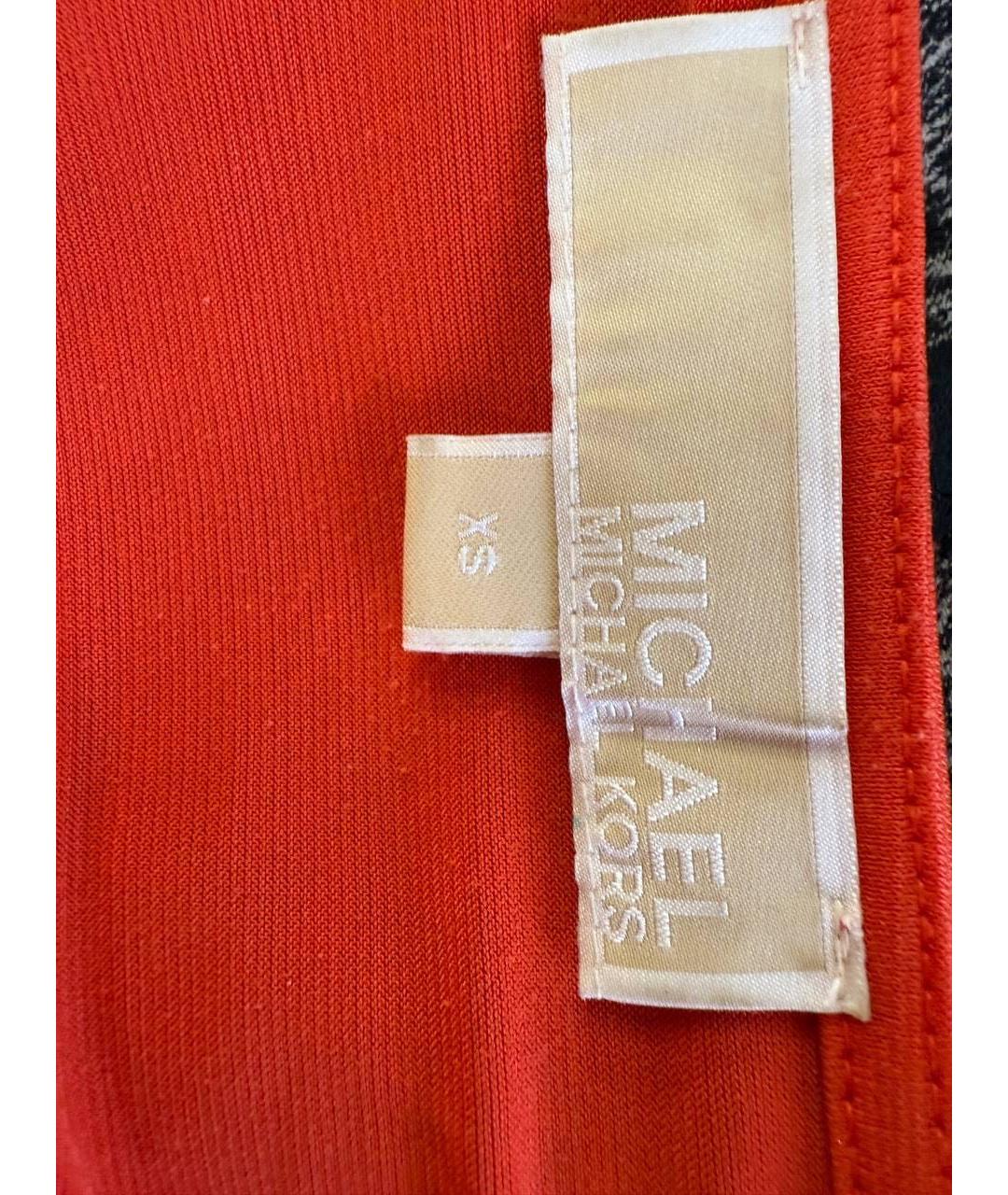 MICHAEL KORS Красное вискозное коктейльное платье, фото 3