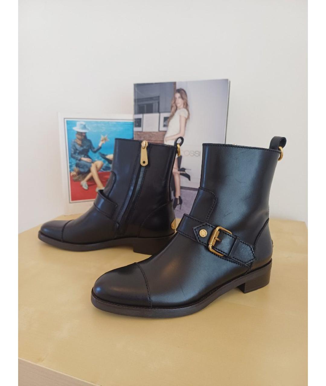 BALLY Черные кожаные ботинки, фото 4