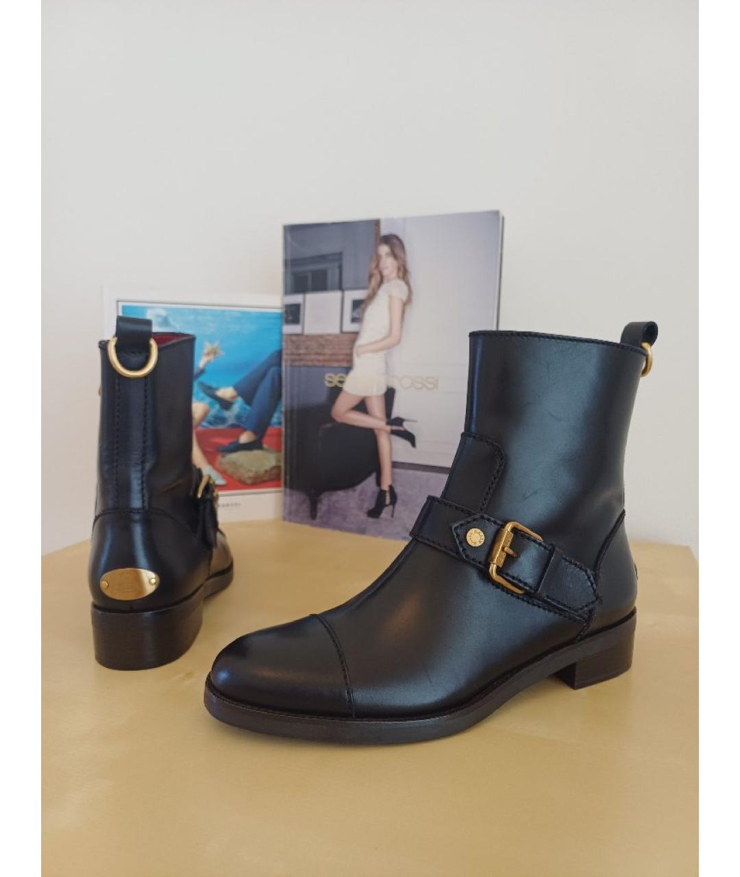 BALLY Черные кожаные ботинки, фото 5