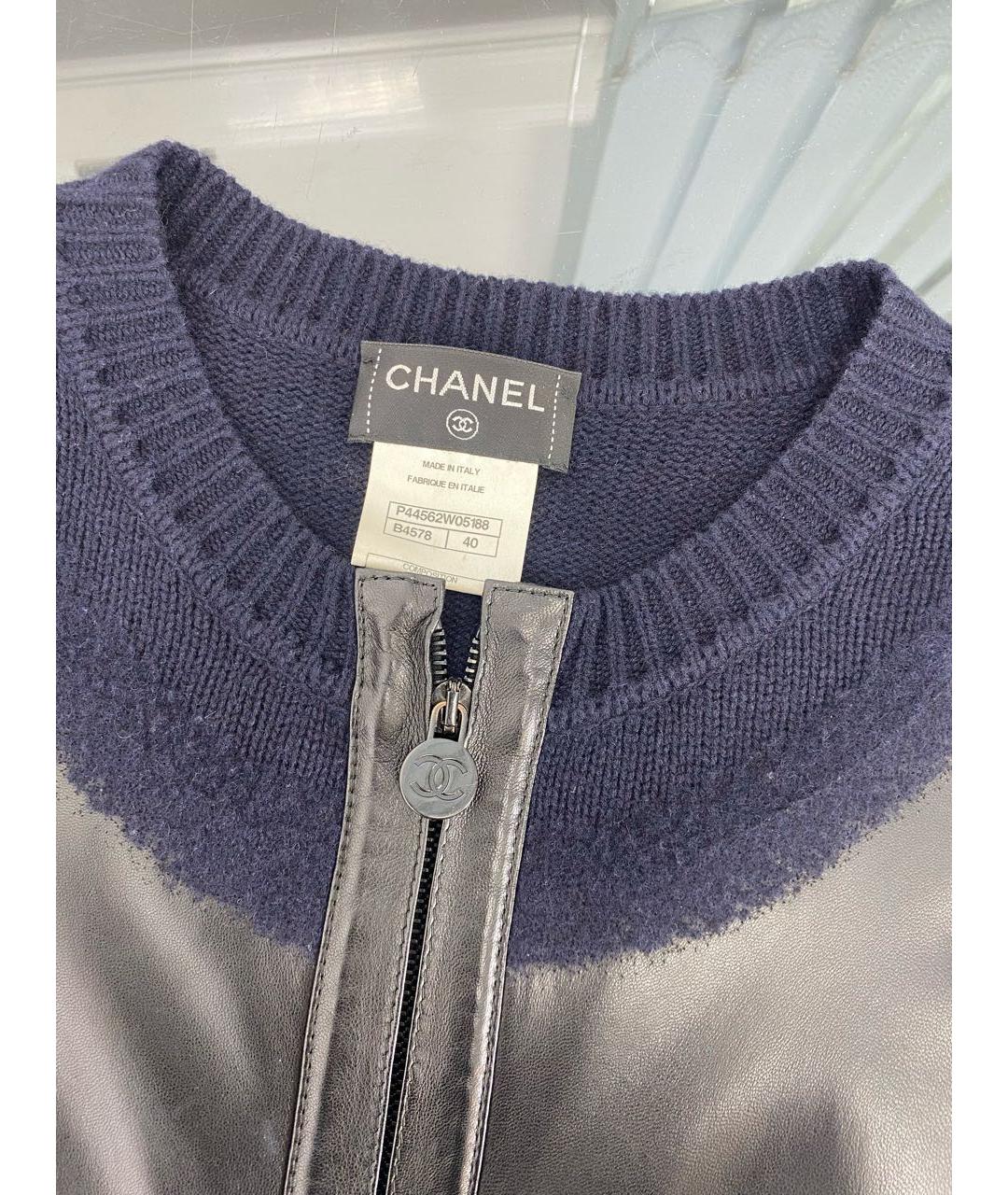 CHANEL Темно-синее шерстяное пальто, фото 3