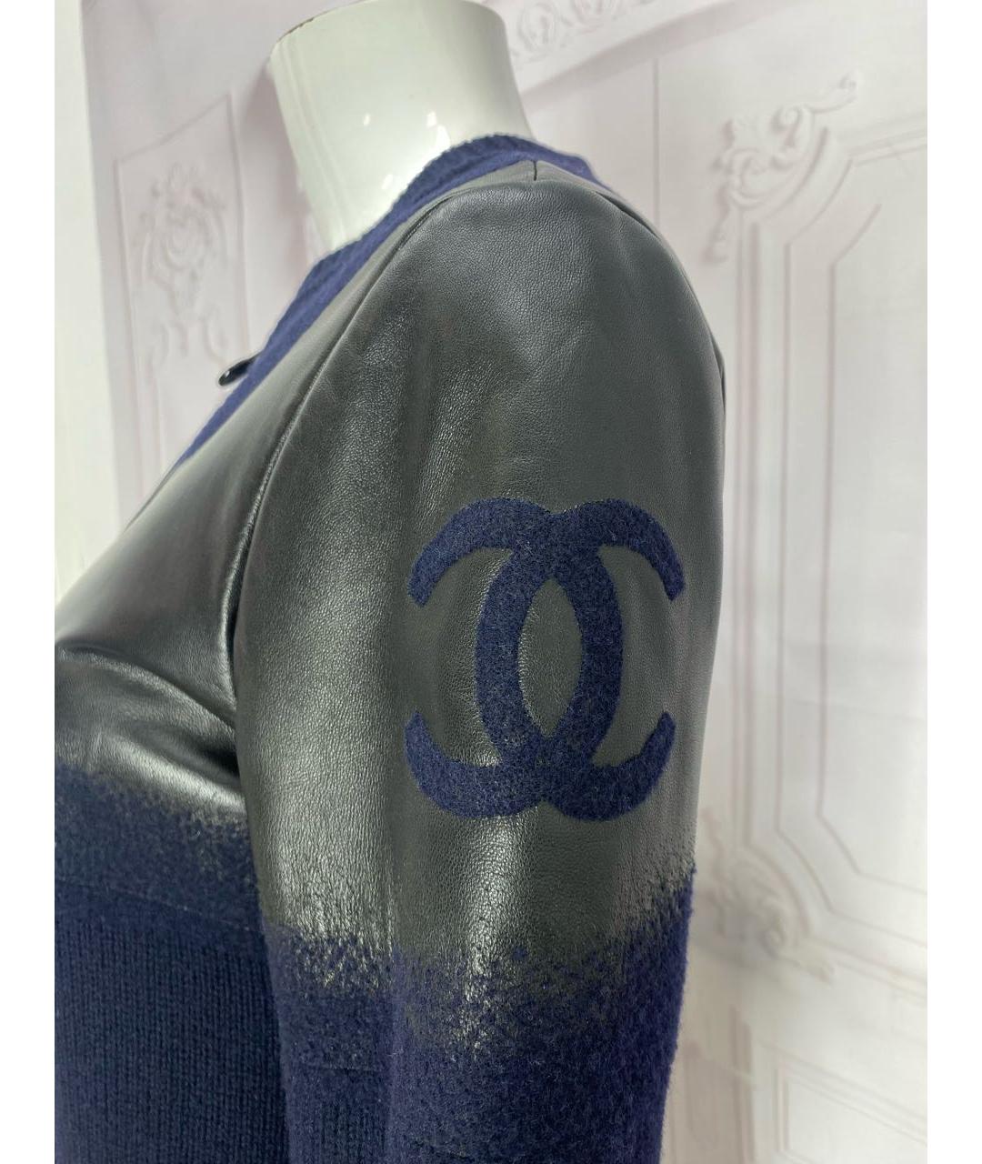CHANEL Темно-синее шерстяное пальто, фото 4