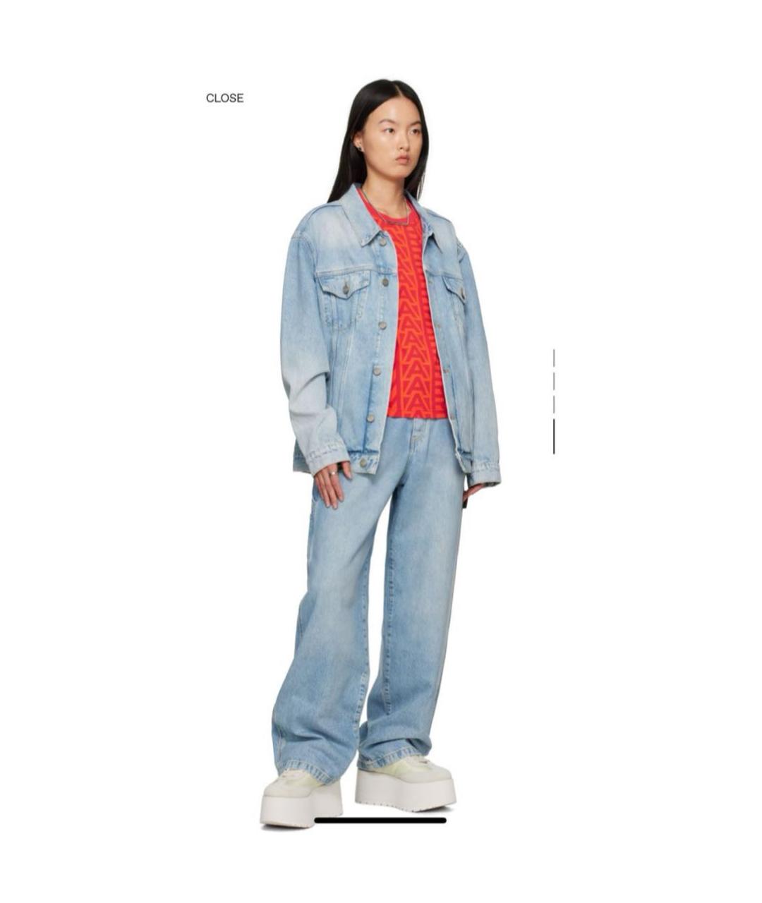 MARC JACOBS Голубые прямые джинсы, фото 4