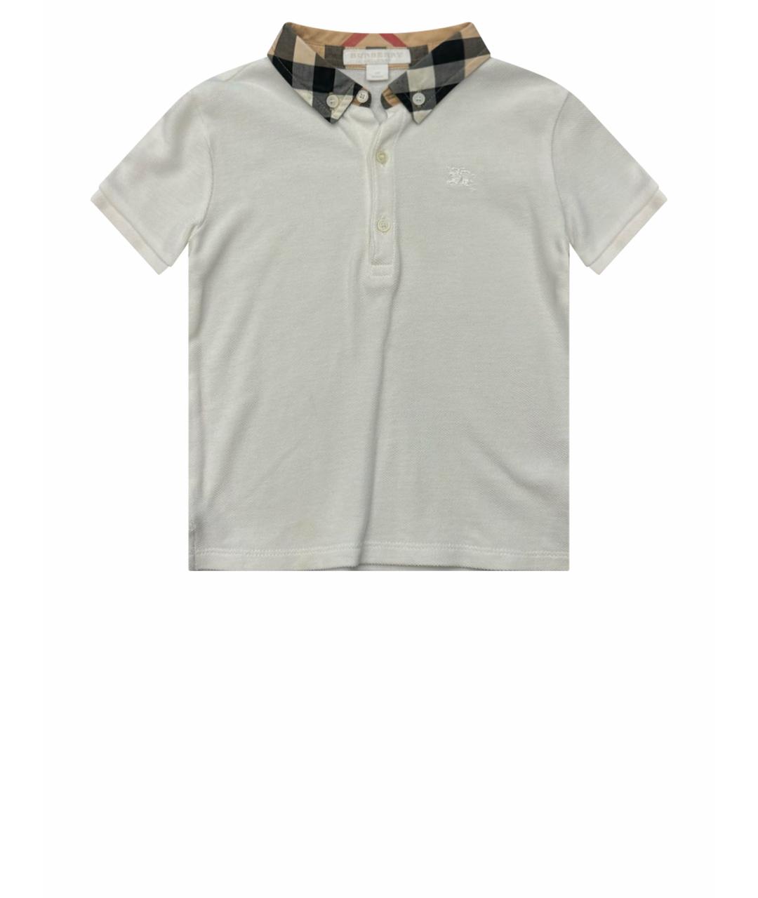 BURBERRY KIDS Белая хлопковая детская футболка, фото 1
