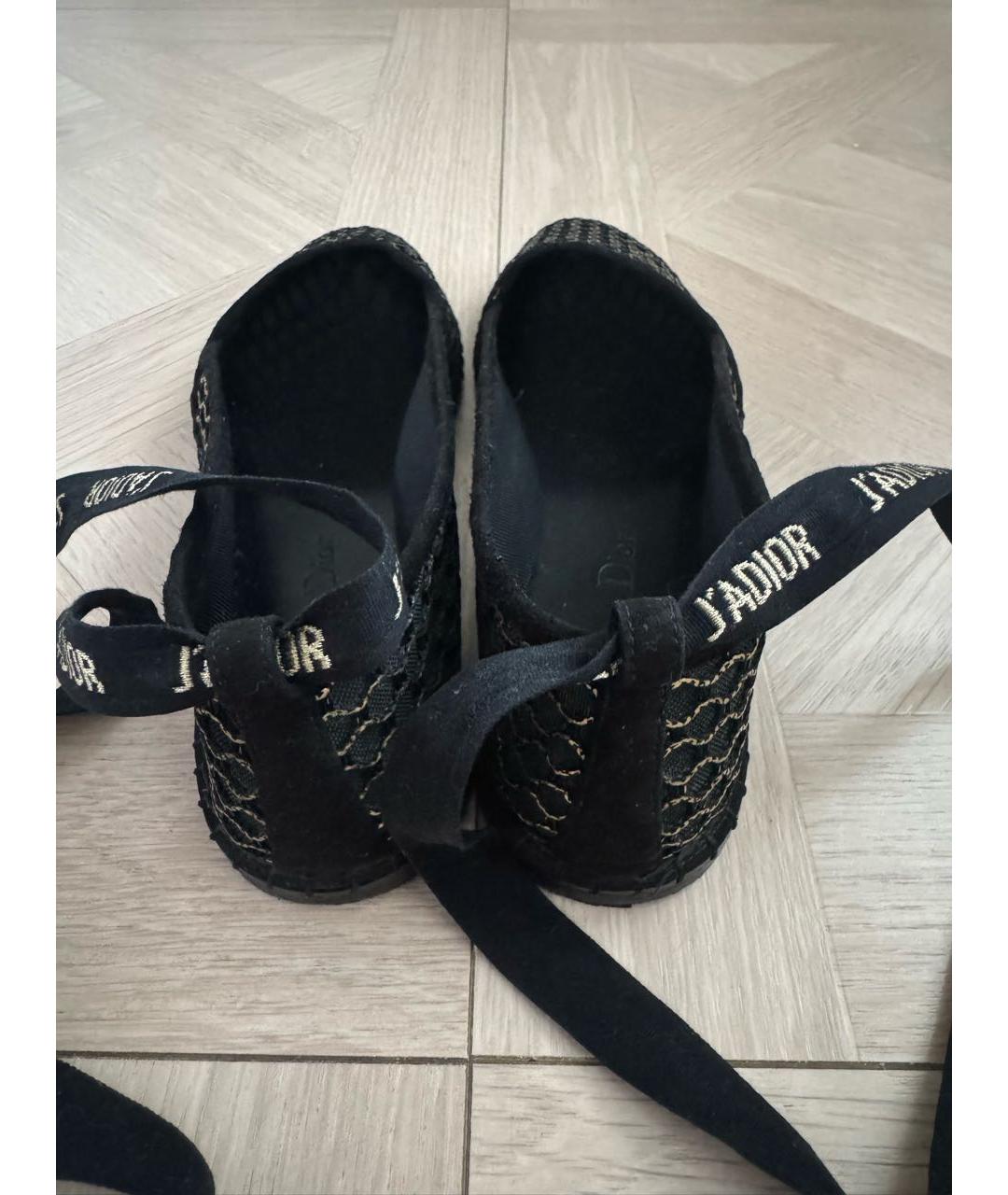 CHRISTIAN DIOR Черные текстильные эспадрильи, фото 4