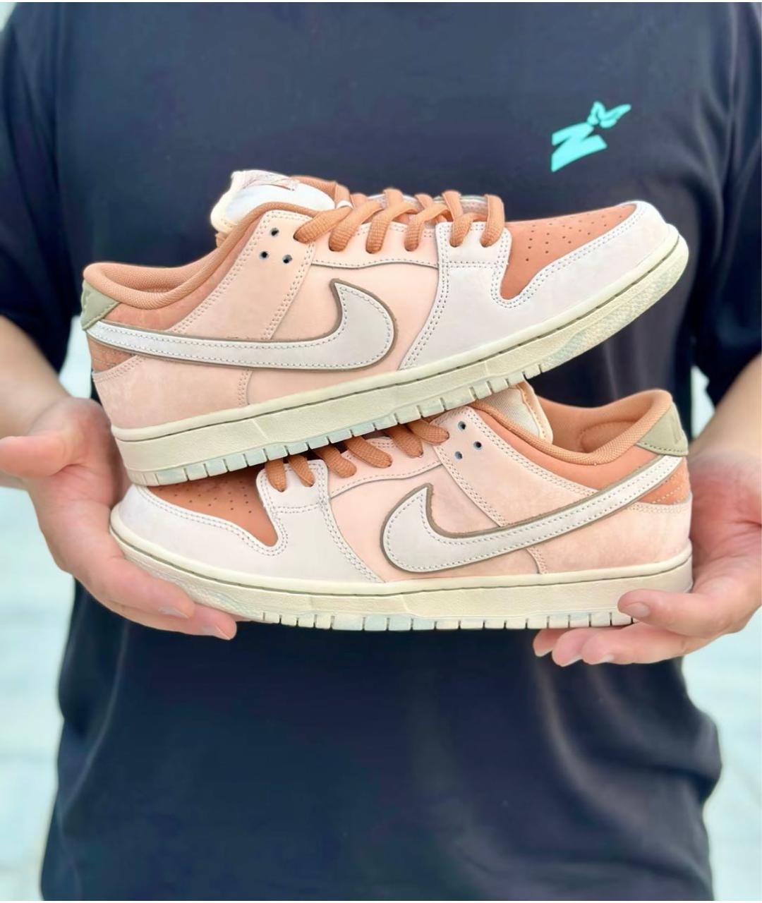 NIKE Розовые замшевые низкие кроссовки / кеды, фото 3