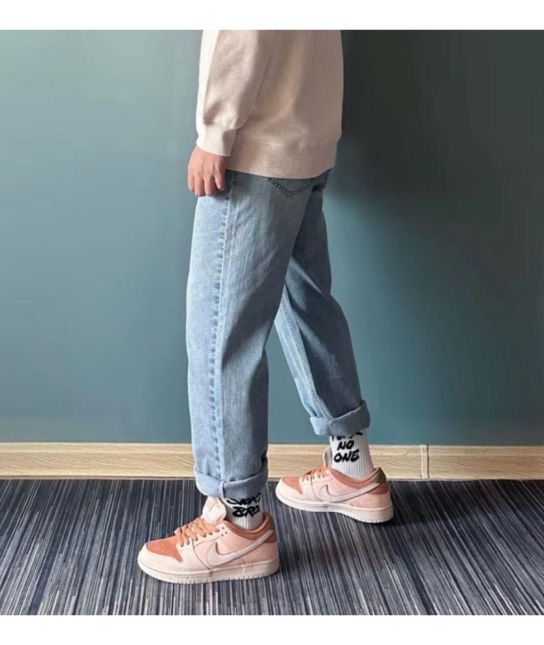 NIKE Розовые замшевые низкие кроссовки / кеды, фото 6