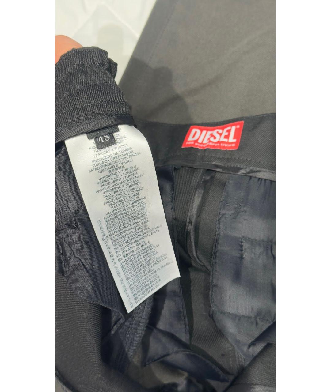 DIESEL Черные хлопковые повседневные брюки, фото 3