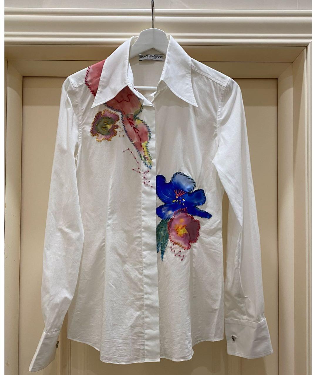 DOLCE&GABBANA Белая хлопковая рубашка, фото 7