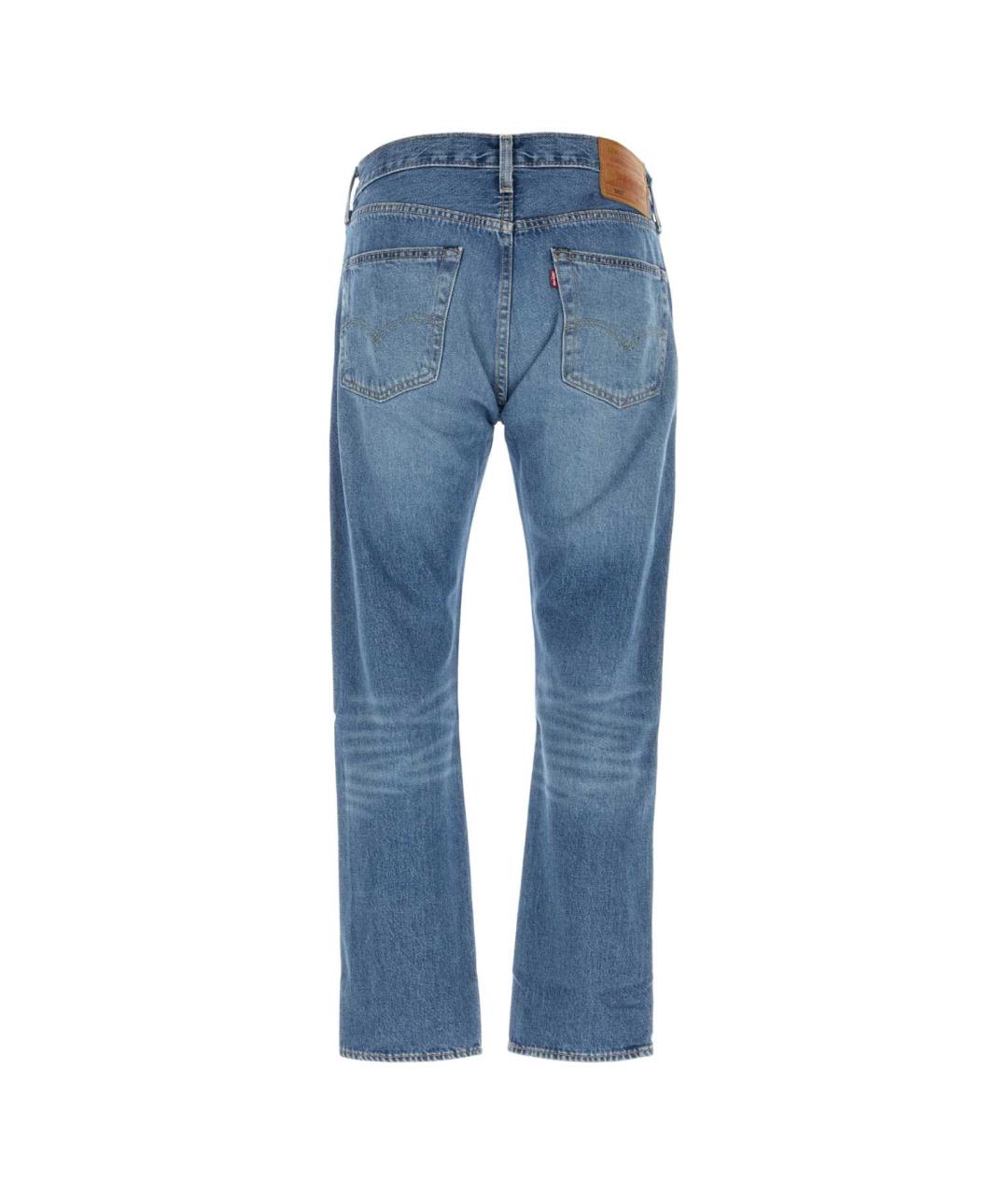 LEVI'S Синие хлопковые прямые джинсы, фото 2
