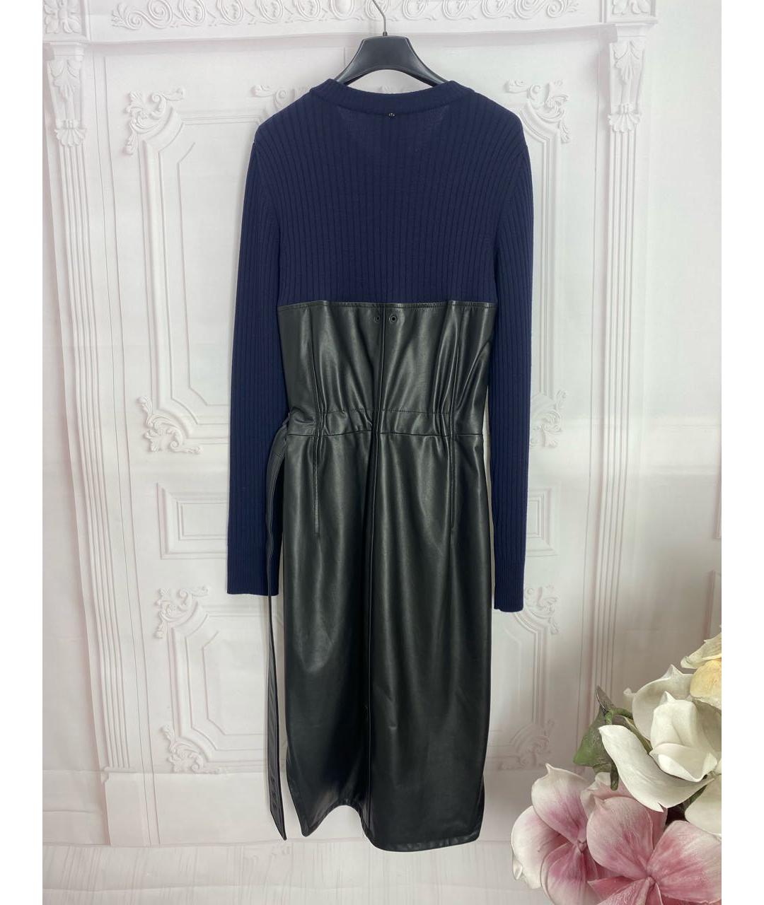 MAX MARA Темно-синее шерстяное платье, фото 2