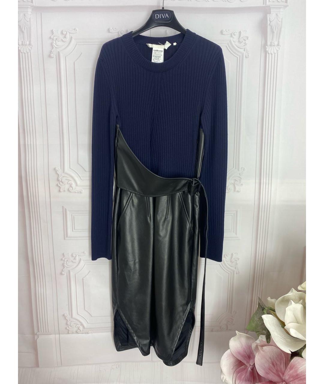 MAX MARA Темно-синее шерстяное платье, фото 9