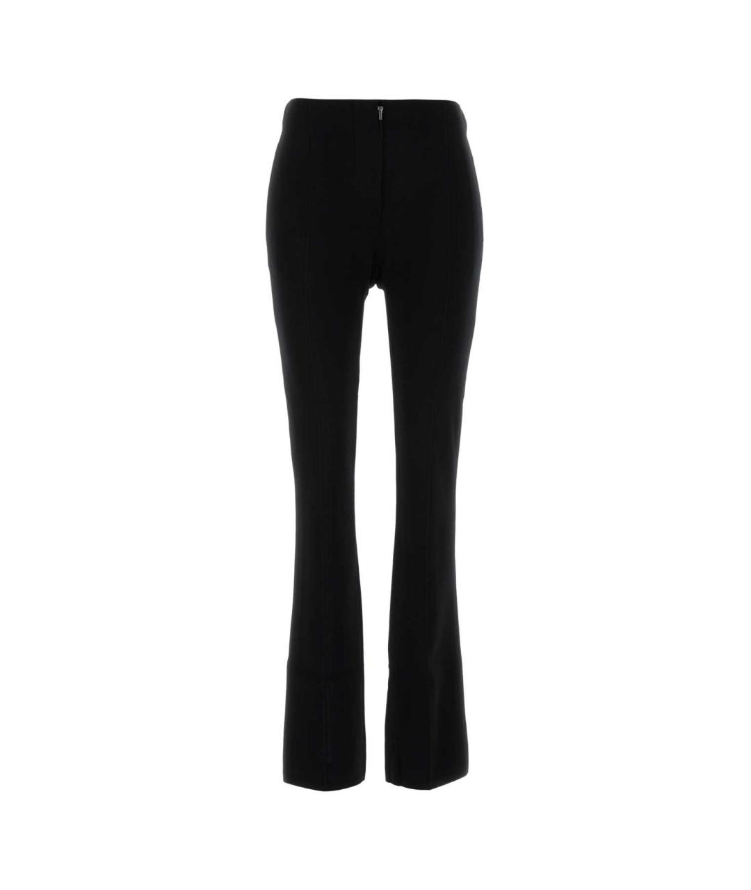 SPORTMAX Черные полиэстеровые прямые брюки, фото 1